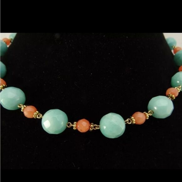 Illuminata Semi Precious Stone Necklace from Dillards NWT 17"+2" - Picture 2 of 5